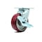 Service Caster 5 Inch Poly on Aluminum Swivel Caster with Roller Bearing and Brake SCC SCC-30CS520-PAR-TLB - alternate 1